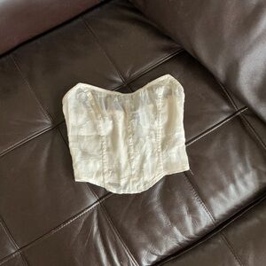 PrettyLittleThing Ivory Strapless Bustier Top